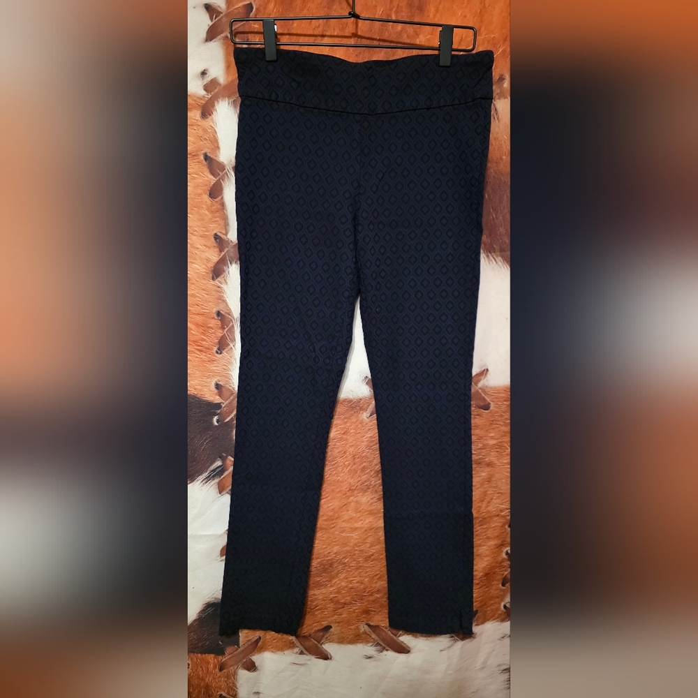 Navy Patterned Pants
